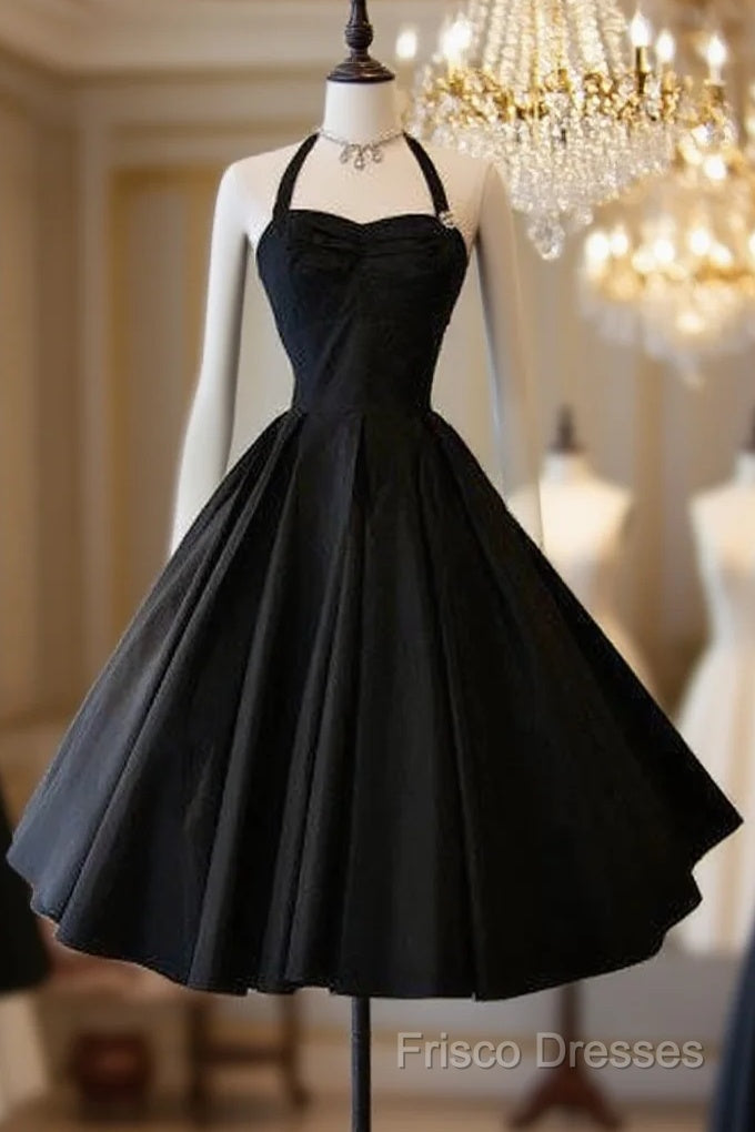Vintage Black Short Homecoming Dress