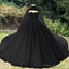 Vintage Black Wedding Dress Ball Gown For Gothic Weddings With Cape Prom Dress, Evening Dress