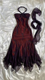 Vintage Blue Chiffon Long Prom Dresses Elegant  Beaded Party Dresses