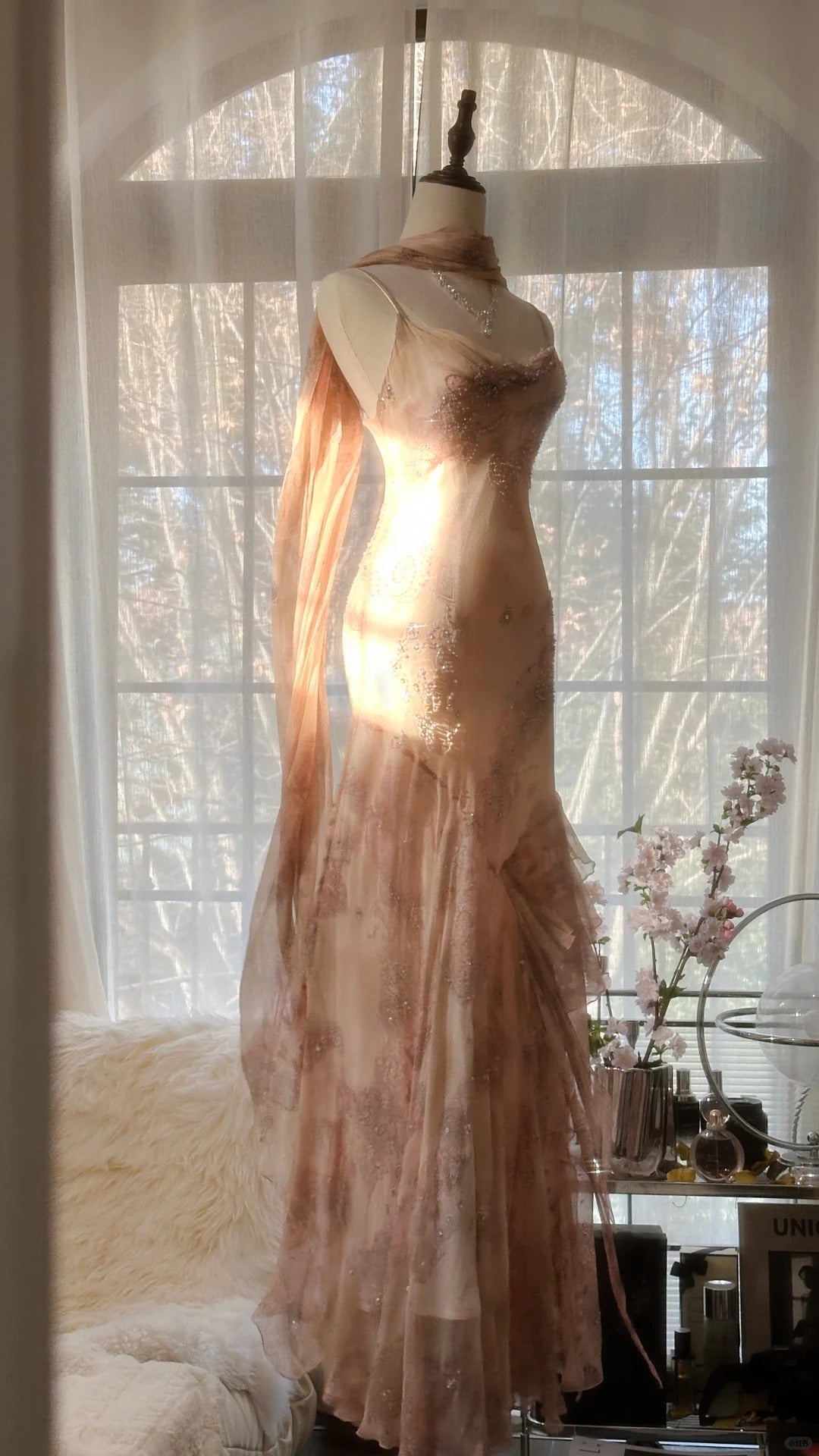 Vintage Evening Dresses, Sleeveless Long Party Gowns
