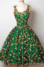 Vintage Green And Black Embroidery Lace Homecoming Dresses Sweet 16 Dresses