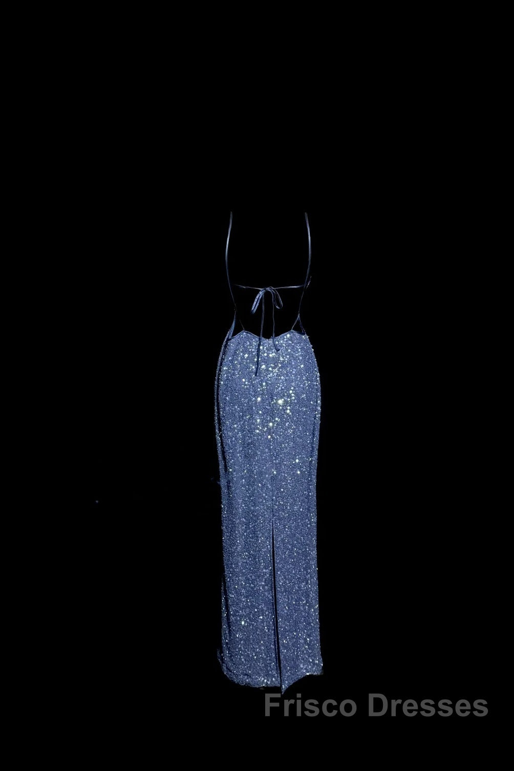 Vintage Mermaid Boat Neck Blue Sequin Backless Formal Prom Gown Fairy Formal Prom Dress