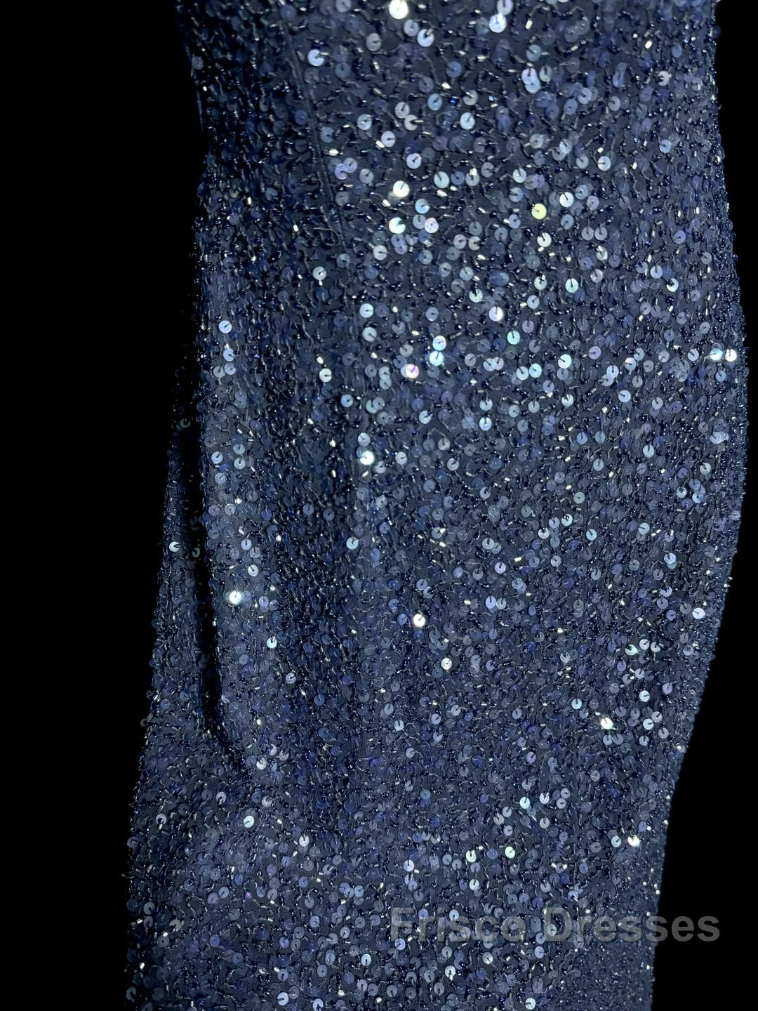 Vintage Mermaid Boat Neck Blue Sequin Backless Formal Prom Gown Fairy Formal Prom Dress