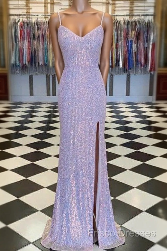 Vintage Mermaid Floor Length Sleeveless Sequin Formal Prom Dress Main image