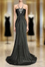 Vintage Mermaid Halter Gray Long Formal Prom Gown Fairy Formal Prom Dress