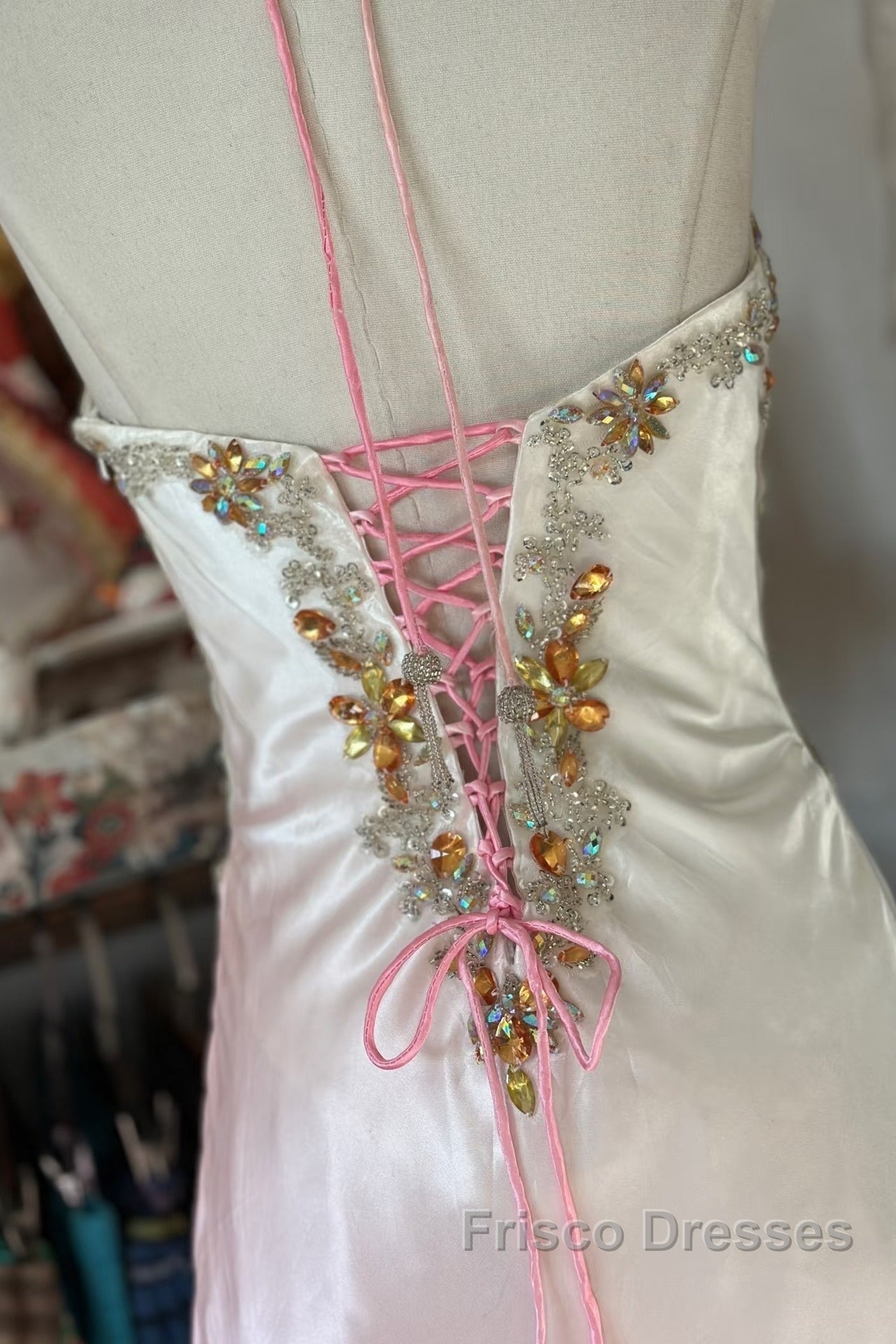 Vintage Mermaid Halter Sleeveless Long Ombre Pink Evening Dress Formal Prom Dress