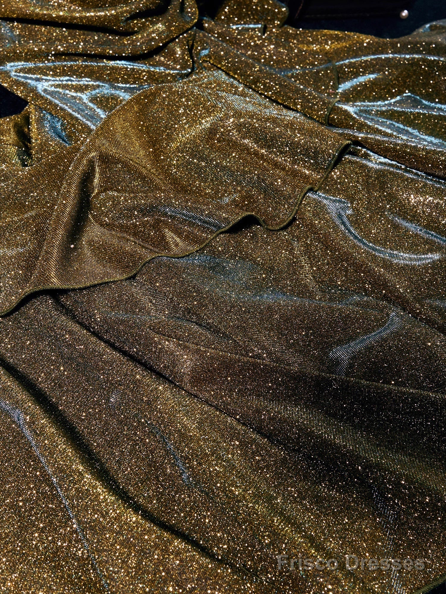 Vintage Mermaid Spaghetti Straps Long Gold Sequin Prom Dresses Birthday Outfits With Flowers