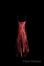 Vintage Mermaid Spaghetti Straps Satin Burgundy Formal Prom Gown Fairy Formal Prom Dress