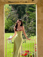 Vintage Mermaid Straps Birthday Party Dresses Ankle Length Bud Green Prom Dresses