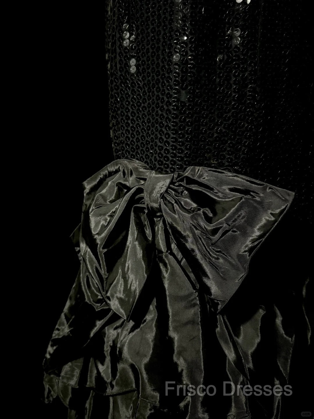 Vintage Mermaid Sweetheart Black Sequin Long Formal Prom Gown Fairy Formal Prom Dress