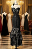 Vintage Mermaid Sweetheart Black Sequin Long Formal Prom Gown Fairy Formal Prom Dress