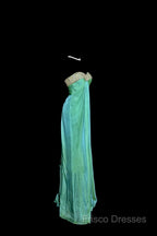 Vintage Mermaid Sweetheart Green Long Formal Prom Gown Fairy Formal Prom Dress
