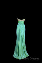 Vintage Mermaid Sweetheart Green Long Formal Prom Gown Fairy Formal Prom Dress