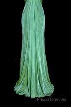 Vintage Mermaid Sweetheart Green Long Formal Prom Gown Fairy Formal Prom Dress