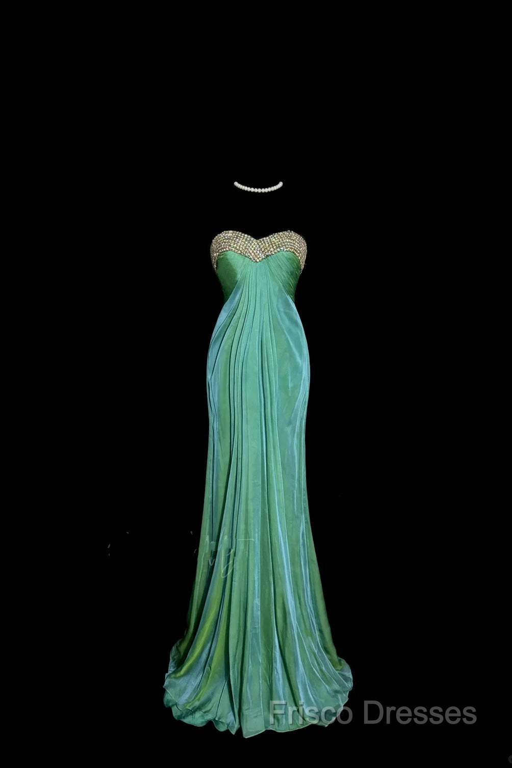Vintage Mermaid Sweetheart Green Long Formal Prom Gown Fairy Formal Prom Dress