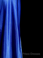 Vintage Mermaid Sweetheart Neckline Royal Blue Satin Backless Formal Prom Gown Fairy Formal Prom Dress