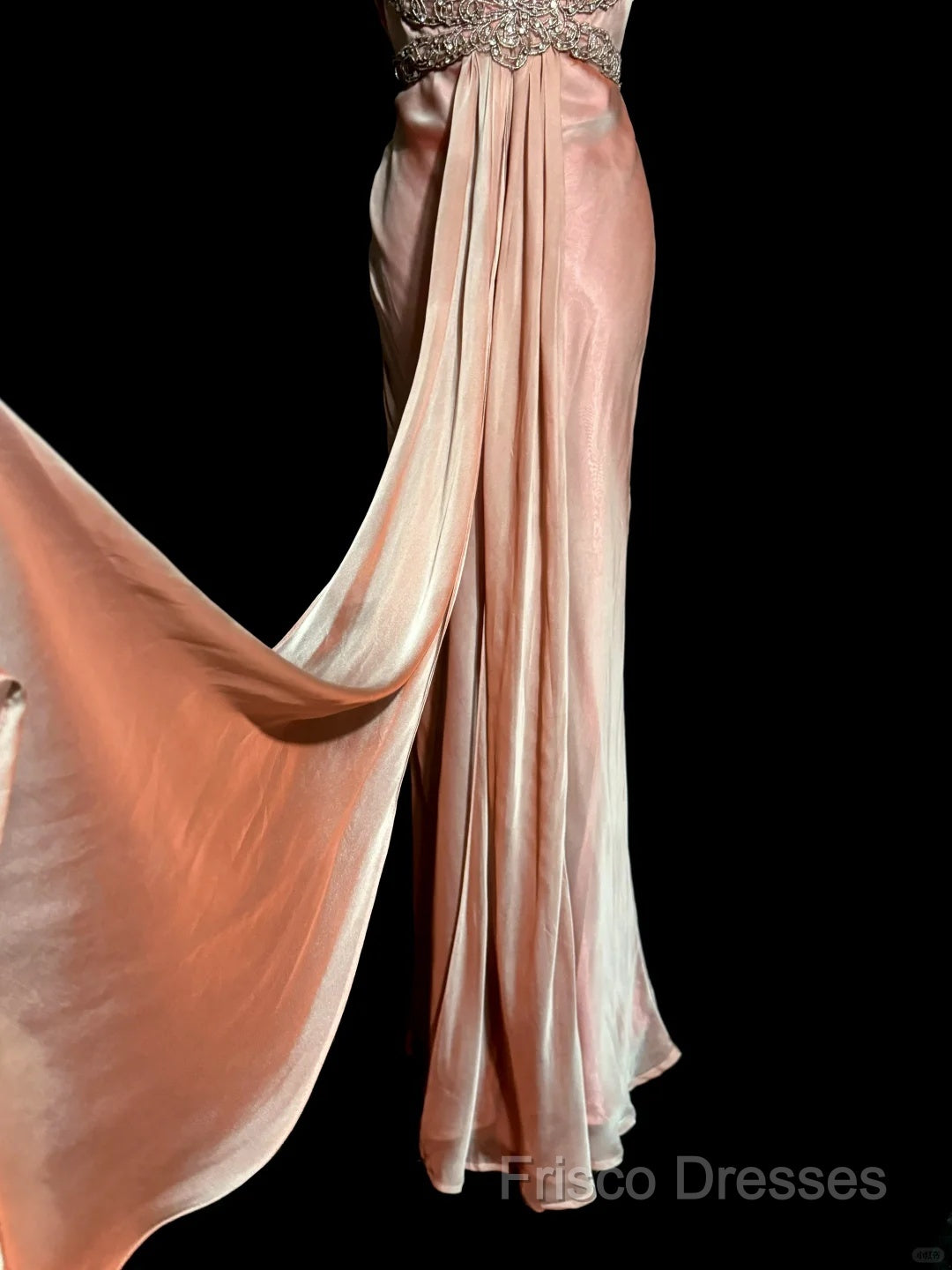 Vintage Mermaid V Neckline Pink Backless Long Formal Prom Gown Fairy Formal Prom Dress