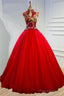 Vintage Scoop Neckline Lace Wedding Dresses Bustle Style Prom Dress