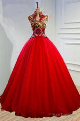 Vintage Scoop Neckline Lace Wedding Dresses Bustle Style Prom Dress