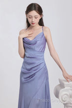 Vintage Sheath Halter Lilac Ankle Length Formal Prom Dress Birthday Outfits