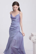 Vintage Sheath Halter Lilac Ankle Length Formal Prom Dress Birthday Outfits
