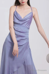 Vintage Sheath Halter Lilac Ankle Length Prom Dresses Birthday Outfits