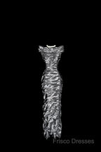 Vintage Sheath Off The Shoulder Silver Gray Sleeveless Long Formal Prom Gown Fairy Formal Prom Dress