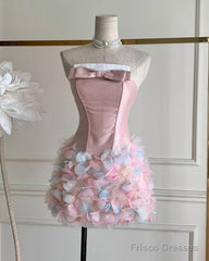 Vintage Sheath Pink Homecoming Dress 18Th Birthday Outfits