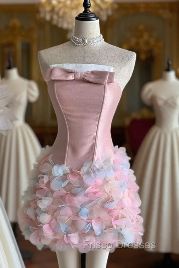 Vintage Sheath Pink Homecoming Dress 18Th Birthday Outfits Main image
