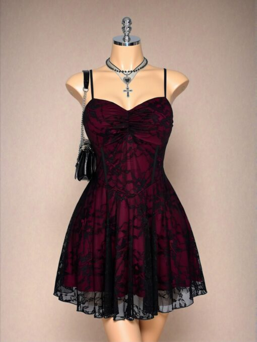 Vintage Spaghetti Straps V Neck A Line Short Graduation Homecoming Dress 20Th Birthday Outfits Secondary image