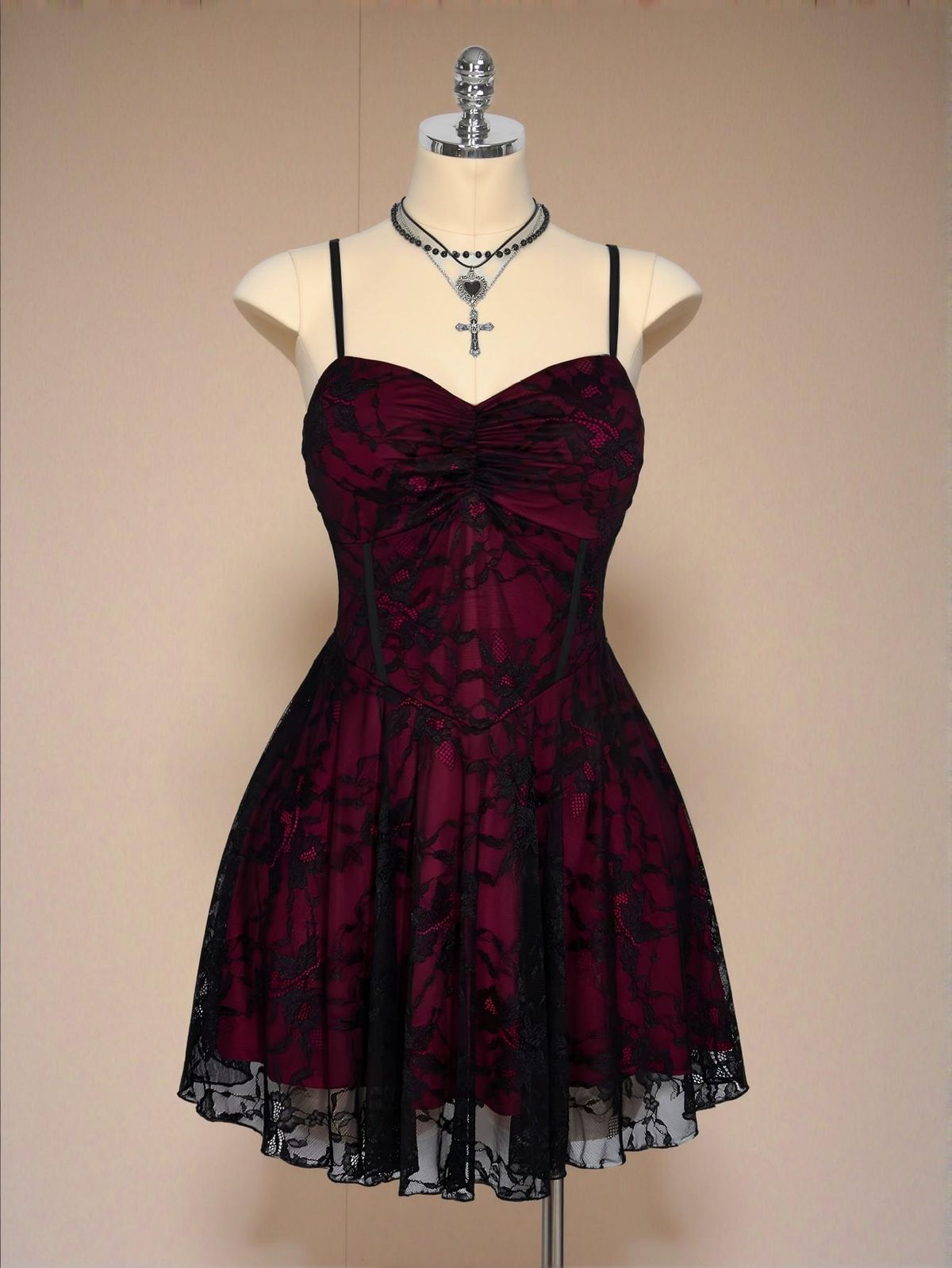 Vintage Spaghetti Straps V Neck A Line Short Graduation Homecoming Dress 20Th Birthday Outfits Main image