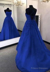 Violet Purple Lace Long Prom Dresses A Line Evening Gown