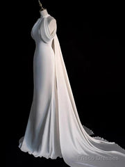 Weitese Dress Prom Dress Stores Gorgeous Halter Mermaid Long Prom Dress Light Wedding Dress With Train Party Dress Formal WomenS Dresses