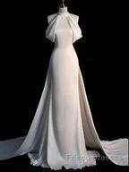 Weitese Dress Formal Prom Dress Stores Gorgeous Halter Mermaid Long Formal Prom Dress Light Wedding Dress With Train Party Dress Formal WomenS Dress
