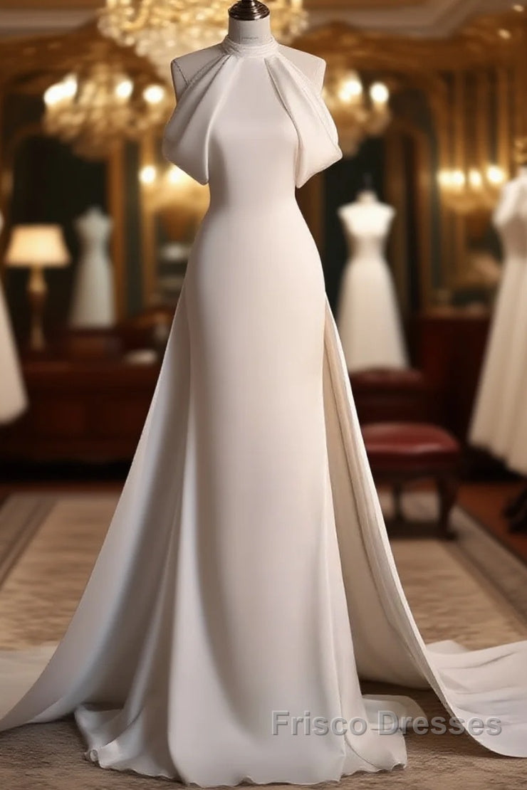 Weitese Dress Formal Prom Dress Stores Gorgeous Halter Mermaid Long Formal Prom Dress Light Wedding Dress With Train Party Dress Formal WomenS Dress Main image