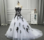 Weitese Formal WomenS Dress Strapless Beautiful White And Black Long Formal Prom Dress Ball Gown Wedding Dress Formal Prom Clothing