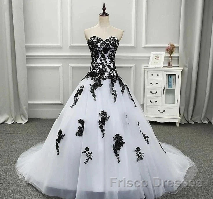 Weitese Formal WomenS Dress Strapless Beautiful White And Black Long Formal Prom Dress Ball Gown Wedding Dress Formal Prom Clothing