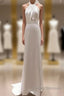 Weitese Formal WomenS Dress White Halter Light Wedding Dress Bride Dress Fishtail Evening Dress Formal Prom Dress Stores