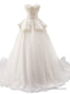 White Ball Gown Tulle Sweetheart Neck With Beading Wedding Dress