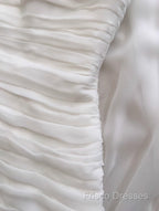 White Bodycon Dress Strapless Chiffon Long Formal Prom Dress Simple Formal Dress