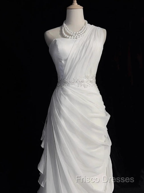 White Bodycon Satin Tulle Long Formal Prom Dress Simple Wedding Dress