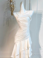 White Enchanted Formal Prom Dress For Party&Birthday&Graduation-Ruffled Layered Fairytale Formal Dress