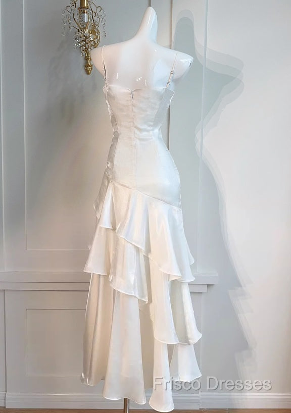 White Enchanted Formal Prom Dress For Party&Birthday&Graduation-Ruffled Layered Fairytale Formal Dress