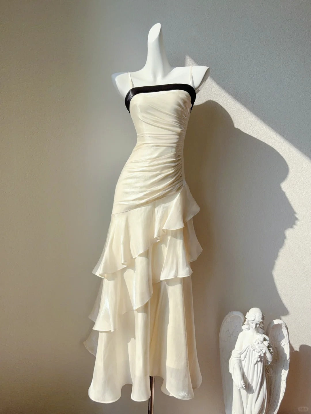 Vintage-Inspired Birthday Party Dresses Under $160 White Ruffled Layered Fairytale Graduation Prom Dresses
