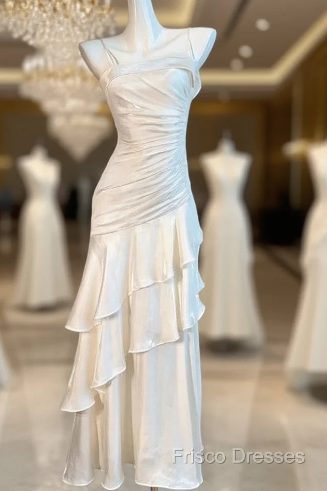 White Enchanted Formal Prom Dress For Party&Birthday&Graduation-Ruffled Layered Fairytale Formal Dress Main image