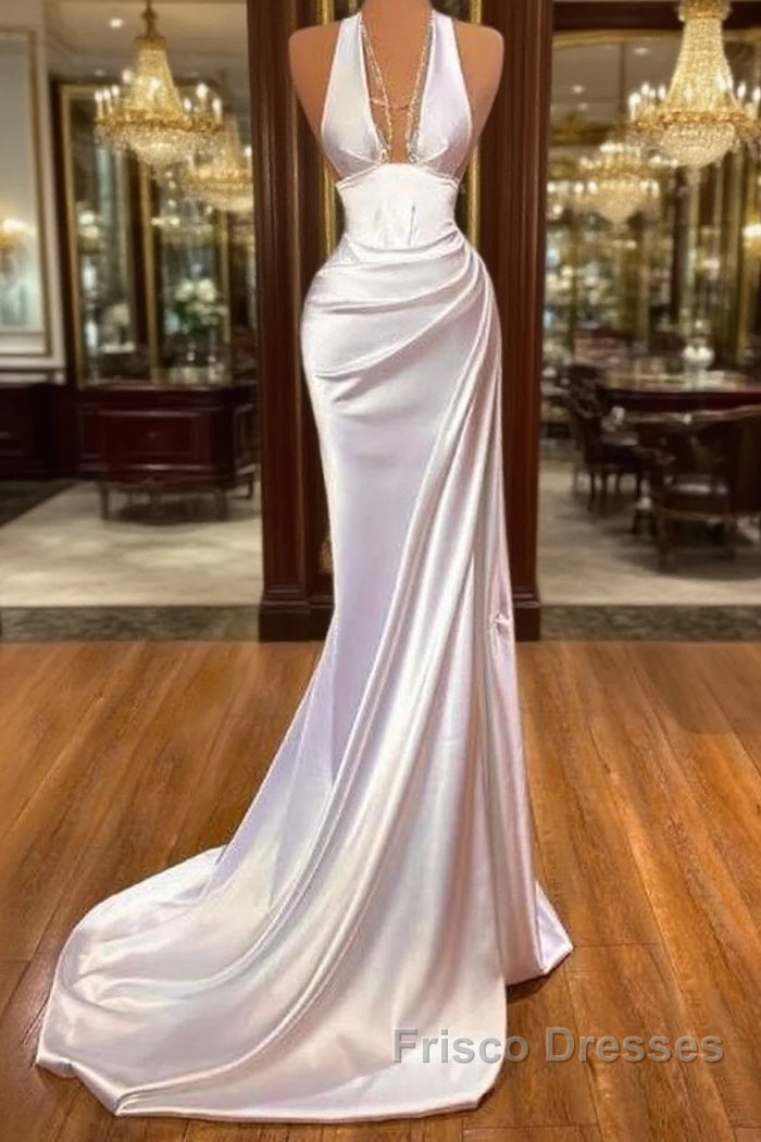 White Formal Prom Dress, Sexy Formal Prom Dress, Long Evening Dress Main image