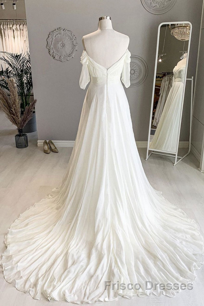 White sweetheart chiffon long Formal Prom Dresses white formal Dresses Secondary image