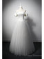 White Tulle Sequins Spaghetti Straps Beading Wedding Drss