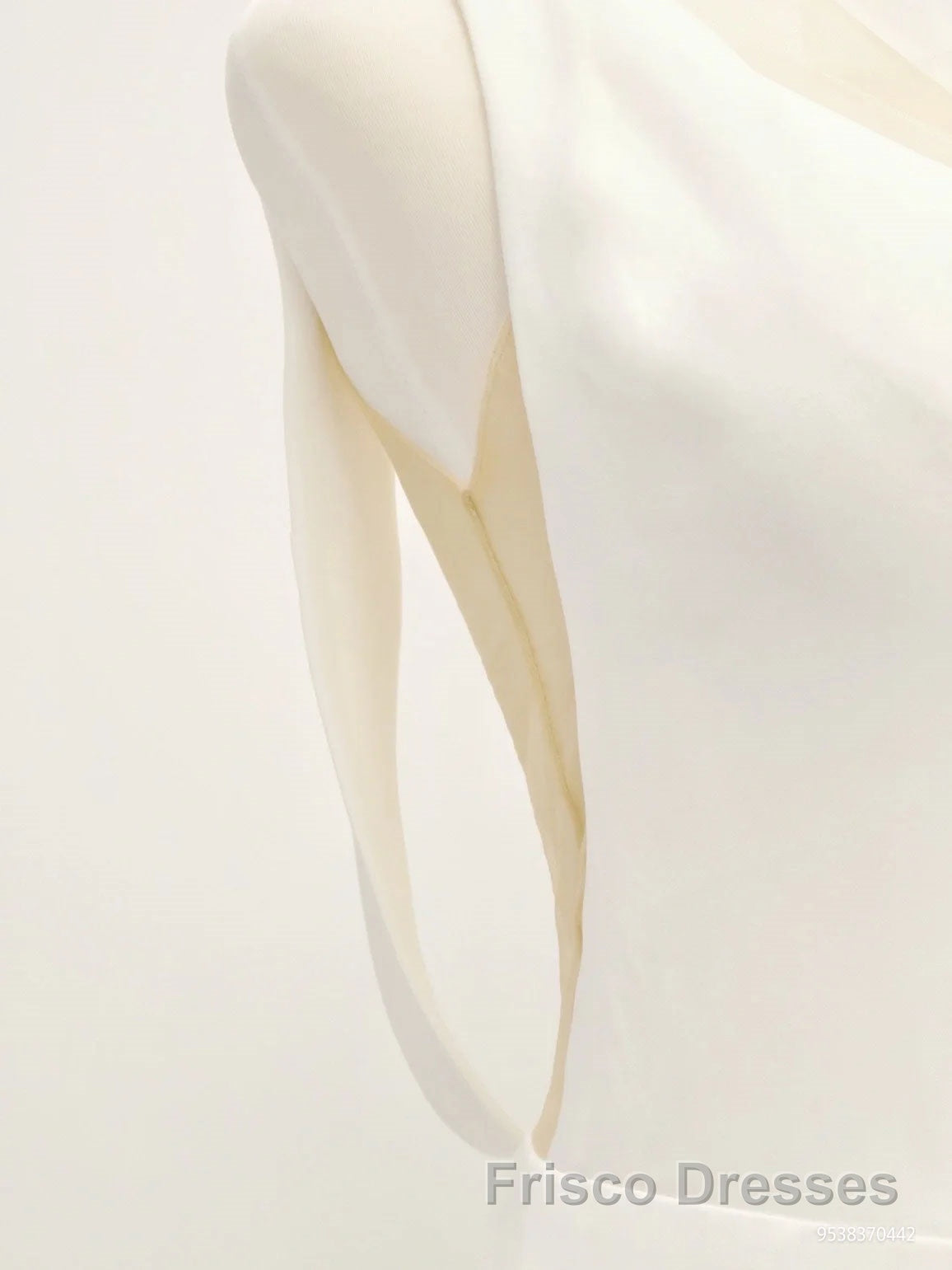 White v neck long Formal Prom Dresses, white evening Dresses