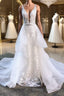White v neck tulle lace long Formal Prom Dresses white tulle lace evening Dresses